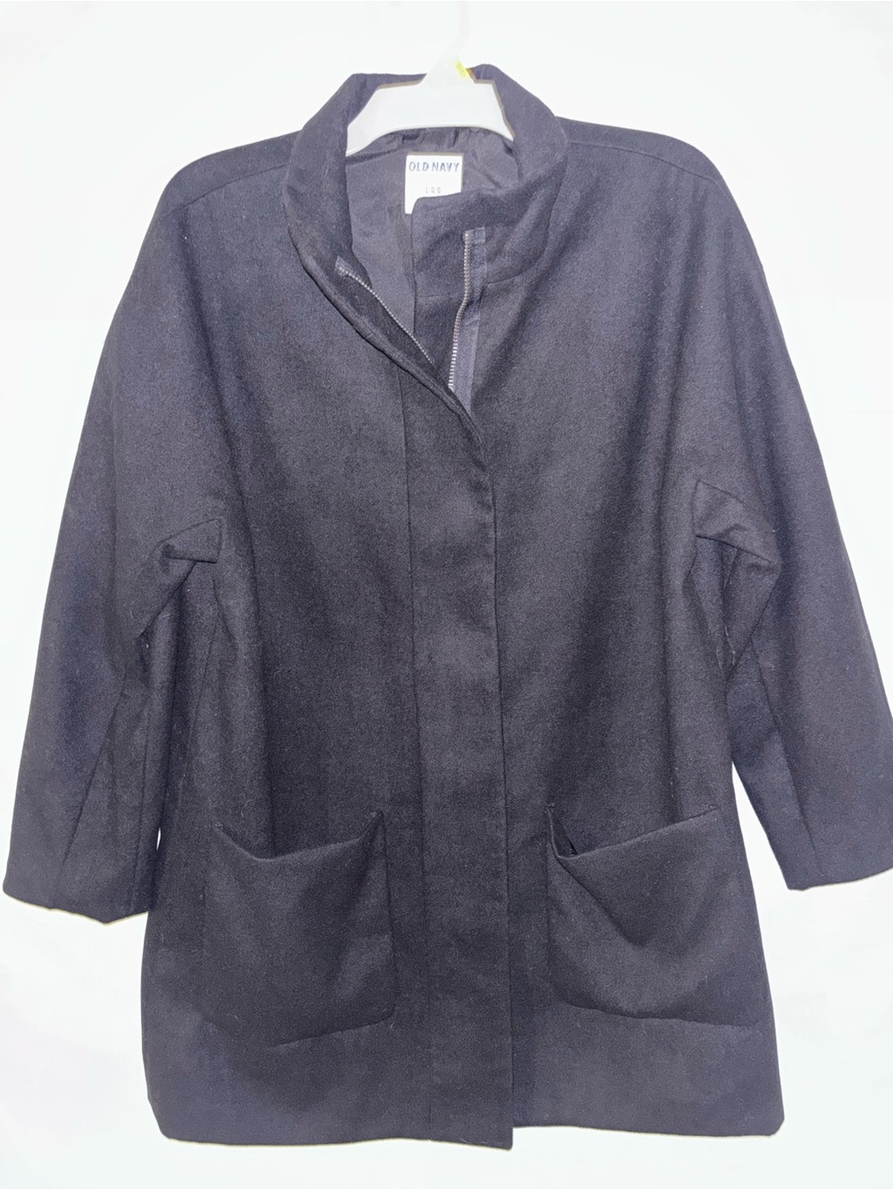 Old Navy Women's Black Trench Coat with Patch Pockets
